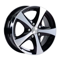 Литые колесные диски SKAD (СКАД) Уран-2 5.5x14 4x108 ET35 D67.1 Черный глянцевый с полированной лицевой частью (арт.0580205)  фото, kupilegko.ru