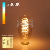 Ретро лампа Elektrostandard Dimmable BL160 5W 2700K E27 (ST64 тонирова  фото, kupilegko.ru