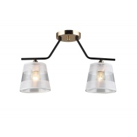 Потолочная люстра IMEX MD.2128-2-S-BK+FGD  фото, kupilegko.ru