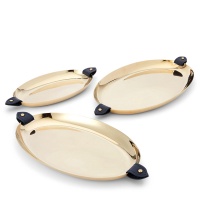 Wyatt Gold Набор из трёх подносов Ralph Lauren Home  фото, kupilegko.ru