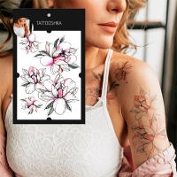 Татуировка 'Розовые цветы' OrH  фото, kupilegko.ru