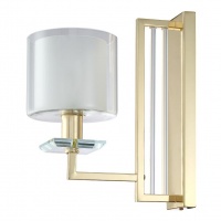 Бра, светильник настенный накладной Crystal Lux Nicolas AP1 Gold/White  фото, kupilegko.ru