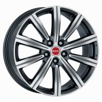 Литые колесные диски MAK Birmingham 9x22 5x112 ET48 D66.6 Серый с полированной лицевой частью (F9022IRQM48WS4X)  фото, kupilegko.ru