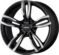 Литые колесные диски MAK LUFT Ice Black 8.5x19 5x120 ET47 D72.6 Чёрный матовый с полированной лицевой частью (F8590LFIB47I7BX)  фото, kupilegko.ru