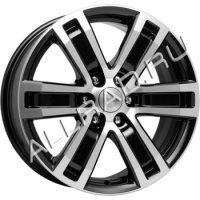 Литые колесные диски КиК (K&K) R-7 Рольф 7.5x17 6x139.7 ET30 D106.1 алмаз черный (r34592)  фото, kupilegko.ru