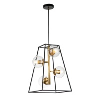 Подвесная люстра Indigo Faccetta 13005/A/4P Black V000106  фото, kupilegko.ru