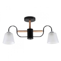 Потолочная люстра IMEX MD.51941-2-S-BK+WOOD  фото, kupilegko.ru