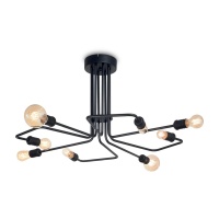 Потолочная люстра Ideal Lux Triumph PL8 Nero 242378  фото, kupilegko.ru