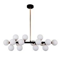 Подвесная люстра Lumina Deco Marsiada LDP 6033-16 BK+GD  фото, kupilegko.ru