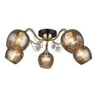 Потолочная люстра IMEX MD.4044-5-S AB+BK  фото, kupilegko.ru