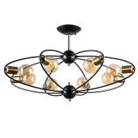 Потолочная люстра Arte Lamp Glasgow A1963PL-8BK  фото, kupilegko.ru