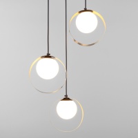 Подвесная люстра Eurosvet Dublin 50205/3 черный/бронза  фото, kupilegko.ru