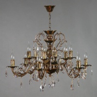 Подвесная люстра Ambiente Alicante 8888/6+6 PB Tear drop  фото, kupilegko.ru