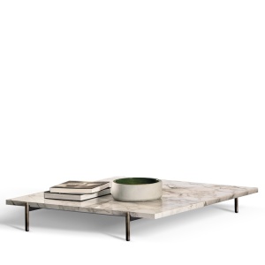 Superquadra Rectangular Calacatta Стол кофейный Minotti  фото, kupilegko.ru