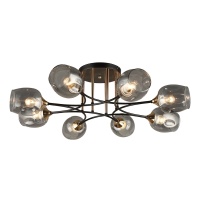 Потолочная люстра IMEX MD.4882-8-S COFFEE+FGD  фото, kupilegko.ru