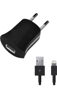 Зарядное устройство сетевое Deppa ULTRA One с разъемом Lightning 1A, черное  фото, kupilegko.ru