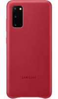 Чехол-крышка Samsung EF-VG980LREGRU для Galaxy S20, кожа, красный  фото, kupilegko.ru