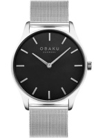 fashion наручные мужские часы Obaku V260GXCBMC. Коллекция Mesh  фото, kupilegko.ru