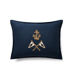 Bayview Navy Подушка Ralph Lauren Home  фото, kupilegko.ru