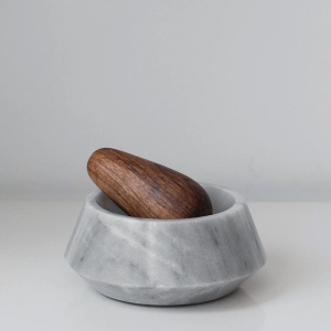 Molcajete Holbox White Ступка Karim Molina  фото, kupilegko.ru