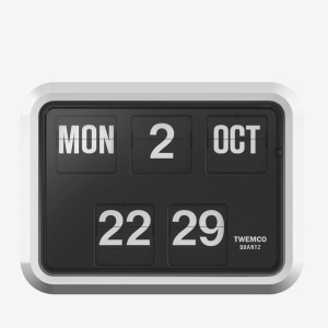 BQ-17 White/Black AM/PM Часы настенные Twemco  фото, kupilegko.ru