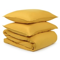 Комплект постельного белья из органического стираного хлопка Tkano Essential жёлтый  фото, kupilegko.ru
