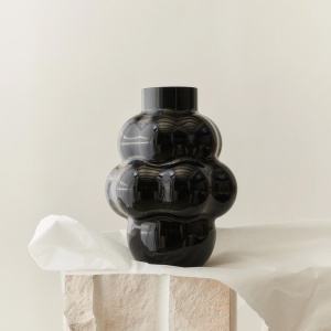 Balloon 04 Glass Black Ваза Louise Roe  фото, kupilegko.ru