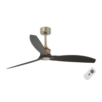 Потолочный вентилятор Faro JUST FAN GOLD/WOOD CEILING FAN BLACK (33417)  фото, kupilegko.ru