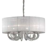 Подвесная люстра Ideal Lux Swan SP6 Bianco 035826  фото, kupilegko.ru