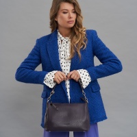 Кожаная сумка хобо женская Dr.Koffer 7018SG-74 25509 DK  фото, kupilegko.ru