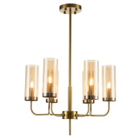 Подвесная люстра Indigo Balletto 13014/6R Brass V000252  фото, kupilegko.ru