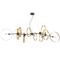 Подвесная люстра Crystal Lux Armonica SP8 Black/Brass V2  фото, kupilegko.ru