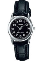 Японские наручные женские часы Casio LTP-V001L-1B. Коллекция Analog  фото, kupilegko.ru