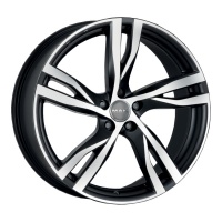 Литые колесные диски MAK Stockholm Ice Black 8x18 5x108 ET55 D63.4 Чёрный матовый с полированной лицевой частью (F8080KSIB55GD5X)  фото, kupilegko.ru