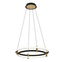 Подвесная светодиодная люстра Gerhort G91053/2+4BK+GD  фото, kupilegko.ru