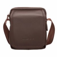 Небольшая кожаная сумка через плечо Parker Brown Lakestone 458 LS  фото, kupilegko.ru