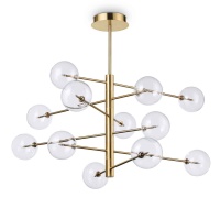 Подвесная люстра Ideal Lux Equinoxe SP12 Ottone Antico 200125  фото, kupilegko.ru