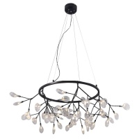 Подвесная светодиодная люстра Crystal Lux Evita SP45 D BLack/Transparent  фото, kupilegko.ru