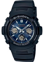 Японские наручные мужские часы Casio AWG-M100SB-2A. Коллекция G-Shock  фото, kupilegko.ru