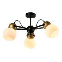 Потолочная люстра IMEX Cleo MD.22438-3-S-BK+GD  фото, kupilegko.ru