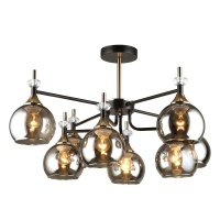 Потолочная люстра IMEX MD.4890-8-S COFFEE+FGD  фото, kupilegko.ru