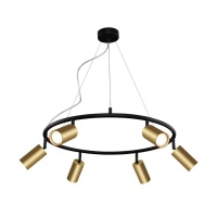 Подвесная люстра Crystal Lux CLT 015C6 D600 BL-GO  фото, kupilegko.ru