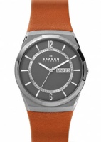 Швейцарские наручные мужские часы Skagen SKW6786. Коллекция Leather  фото, kupilegko.ru