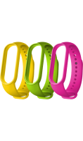 Набор ремешков  Everstone для Mi Band 5/Mi Band 6 (розовый, салатовый, желтый)  фото, kupilegko.ru