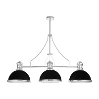 Подвесная люстра Lumina Deco Ettore LDP 710-3 BK+CHR  фото, kupilegko.ru