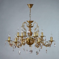 Подвесная люстра Ambiente Alicante 8888/6+6 AB Tear drop  фото, kupilegko.ru