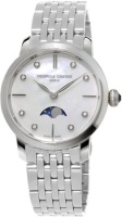 Швейцарские наручные женские часы Frederique Constant FC-206MPWD1S6B. Коллекция Slim Line Moonphase  фото, kupilegko.ru