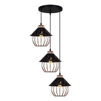 Подвесная люстра Reluce 02503-0.9-03 BK+GD  фото, kupilegko.ru