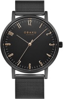 fashion наручные мужские часы Obaku V248GXBBMB. Коллекция Mesh  фото, kupilegko.ru