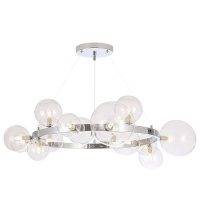 Подвесная люстра Crystal Lux Agata SP15 V2 Chrome/Transparente  фото, kupilegko.ru